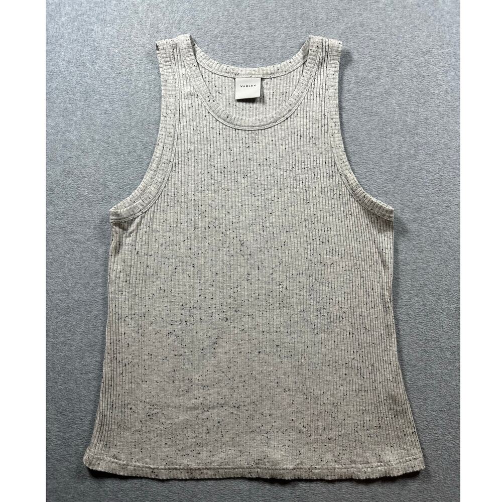 VARLEY Athletic Tank Top Women's Size XL Gray Ribbed Scoop Neck Sleeveless